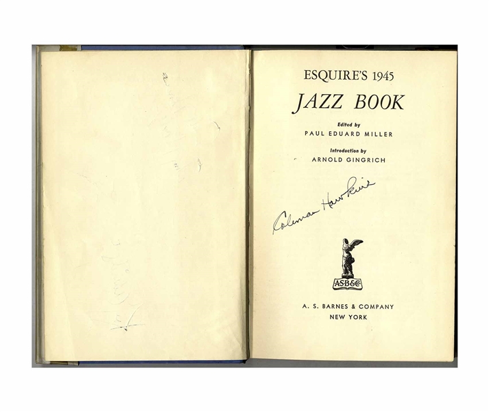 ''Esquire's Jazz Book 1945'' Signed by Charlie Parker, Count Basie, Coleman Hawkins, Louis Jordan, Benny Goodman, Roy Eldridge, Johnny Hodges, Cab Calloway, Cootie Williams & More -- With Epperson COA